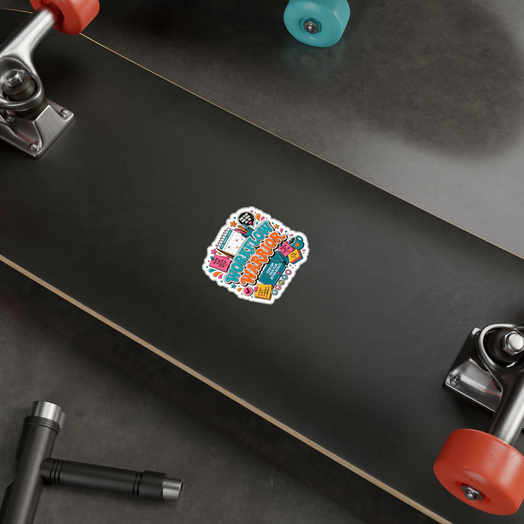 Workflow Warrior Vinyl Sticker – Productivity Planner Decor (Kiss-Cut)
