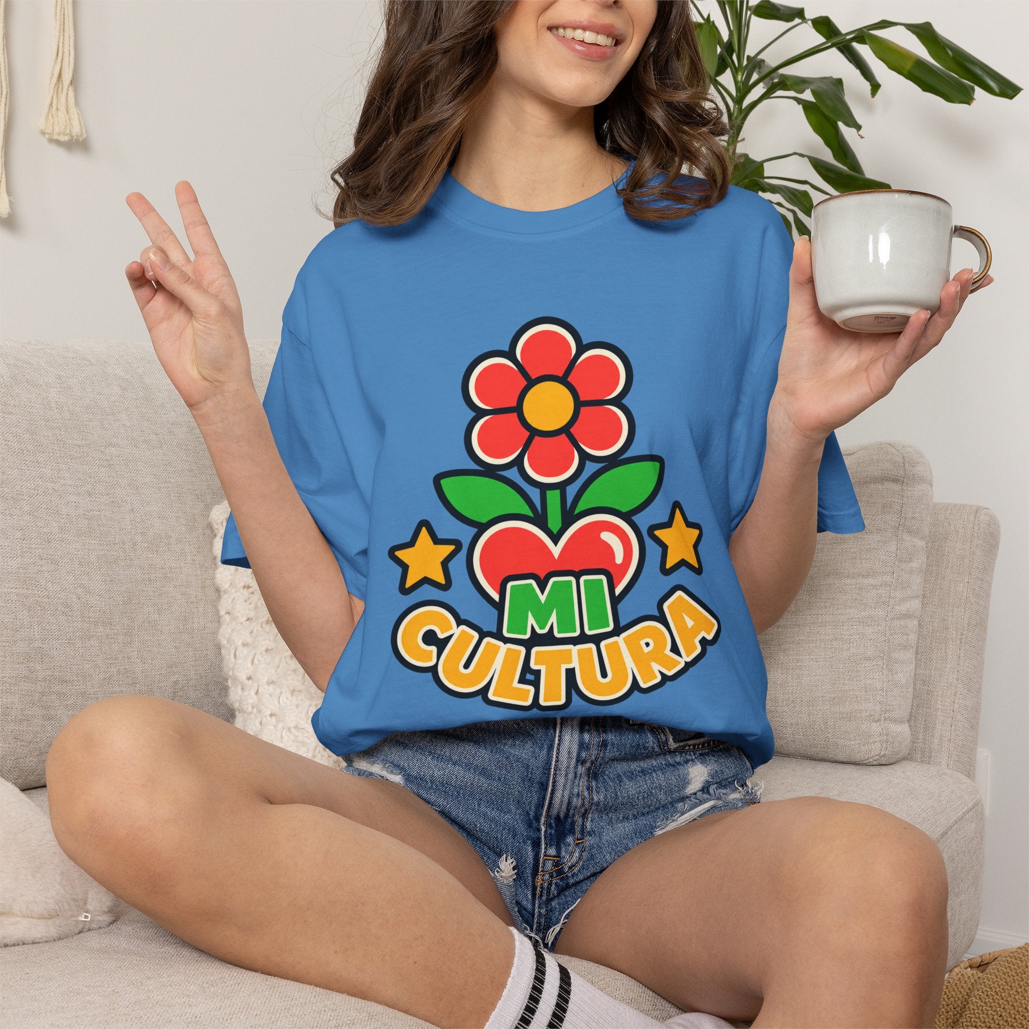 Mi Cultura Latino Heritage Heavyweight Tee 🌺❤️