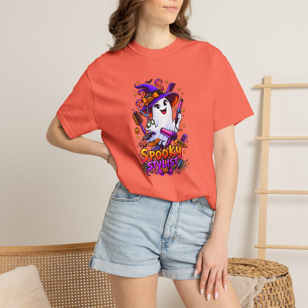 Spooky Stylist Halloween Tee – Adult Unisex Beauty Salon Party Shirt