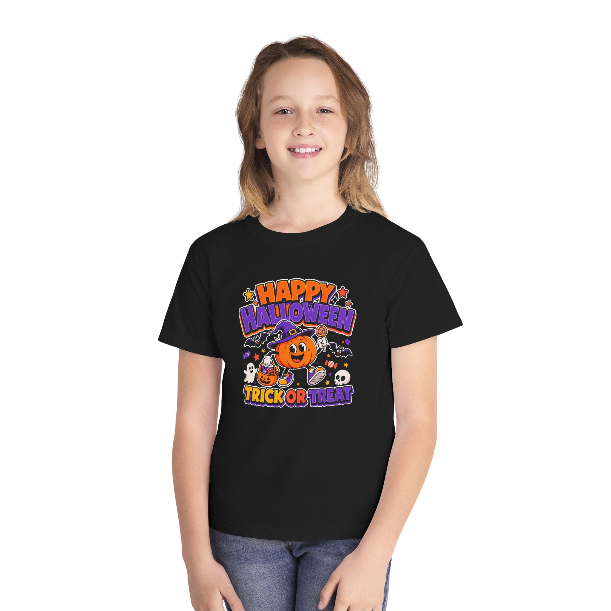 Happy Halloween Youth Trick-or-Treat Retro Tee 🎃✨