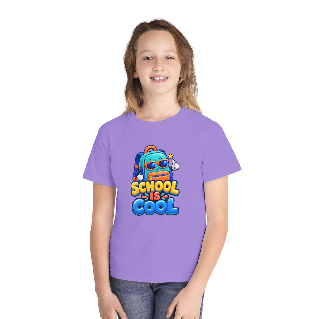 🎒 School Is Cool Backpack Cartoon Kids Tee
