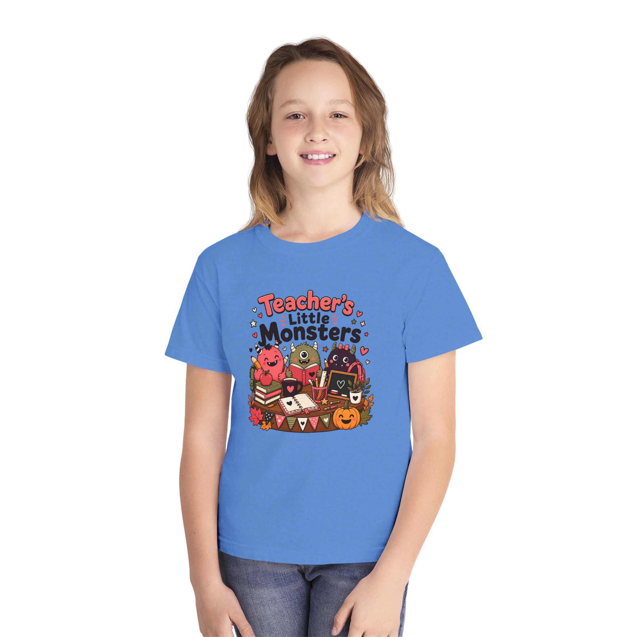 Teacher’s Little Monsters Youth Retro Tee 🍎📚