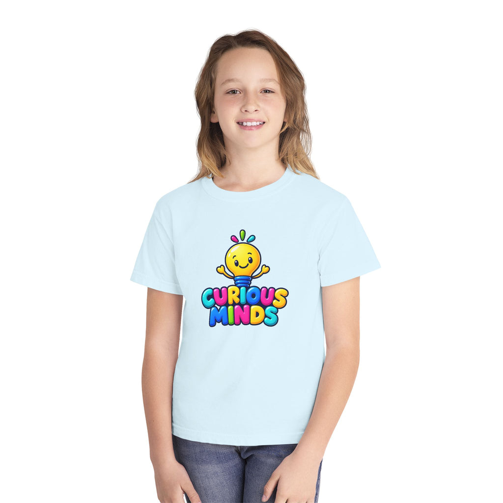 💡 Curious Minds Kids Tee Colorful Happy Character
