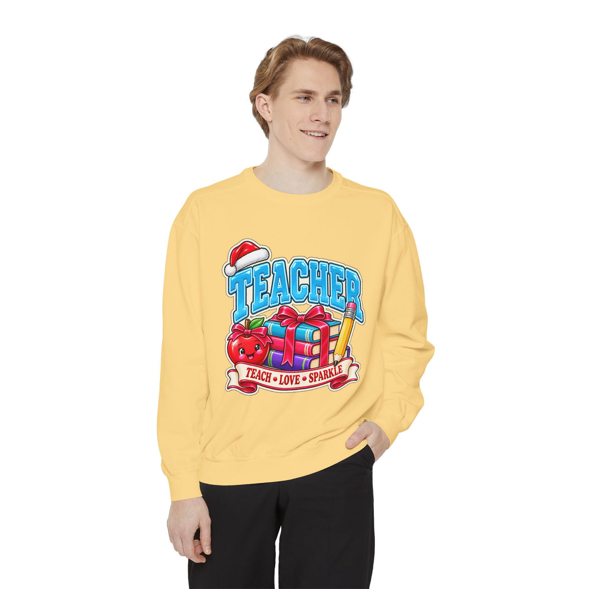 Teach • Love • Sparkle Christmas Teacher Sweatshirt