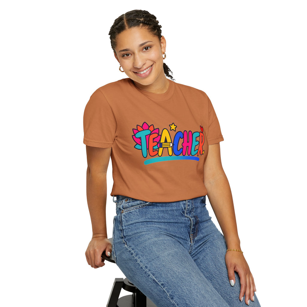 Colorful Teacher Comfort Colors® Heavyweight Tee 🍎✏️