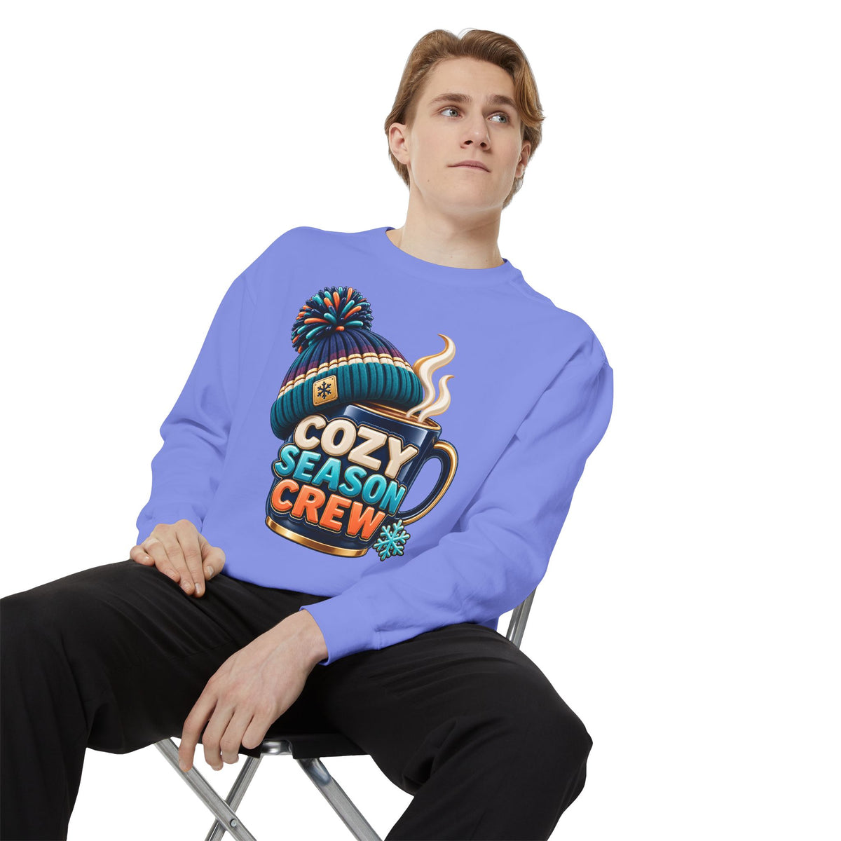 Cozy Season Crew Coffee Lover Sweatshirt ☕️❄️ | Winter Coffee Graphic Pullover