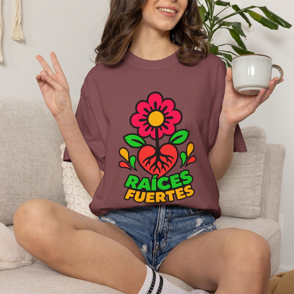 Raíces Fuertes Latino Heritage Heavyweight Tee 🌺❤️