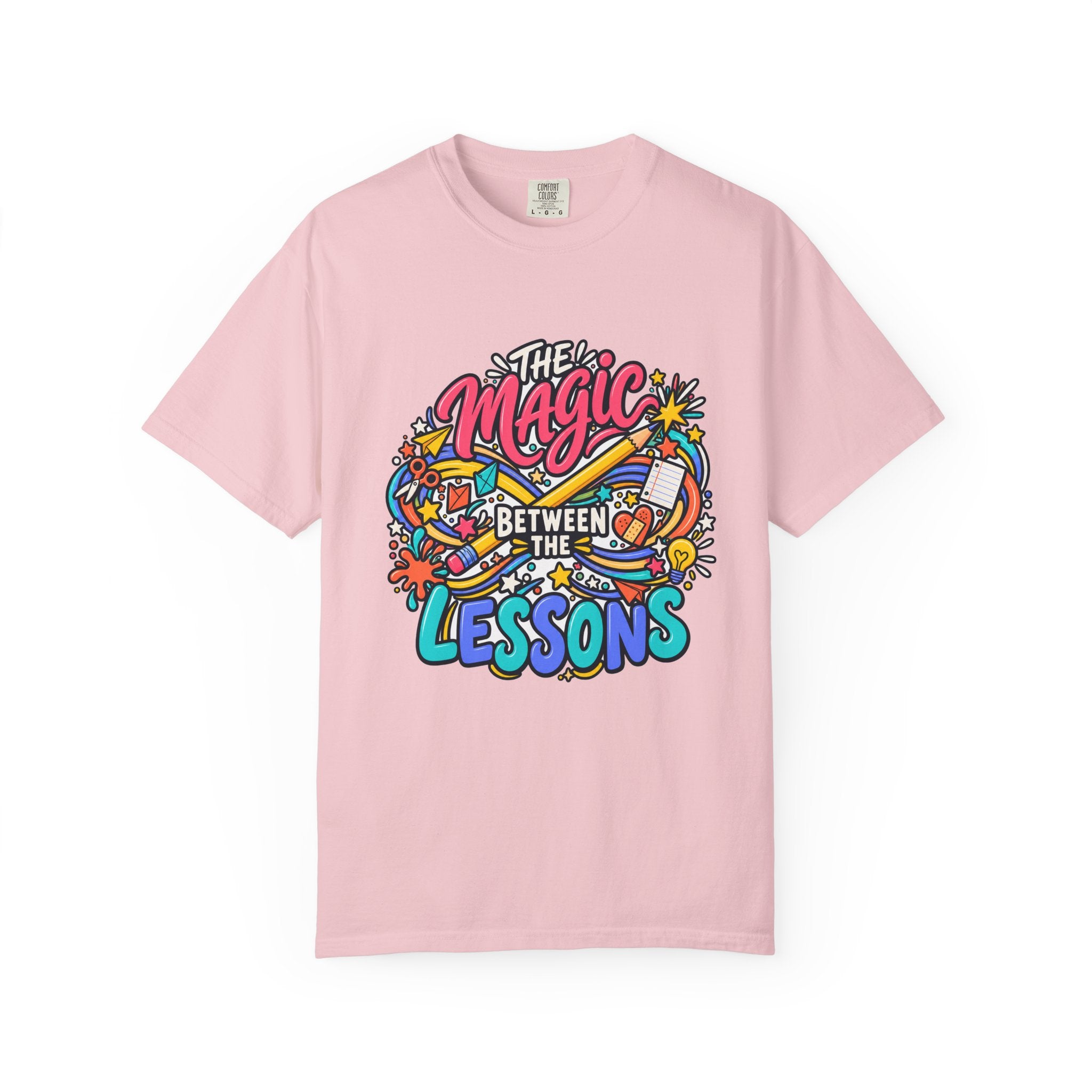The Magic Between the Lessons Teacher Comfort Colors® Tee ✏️✨