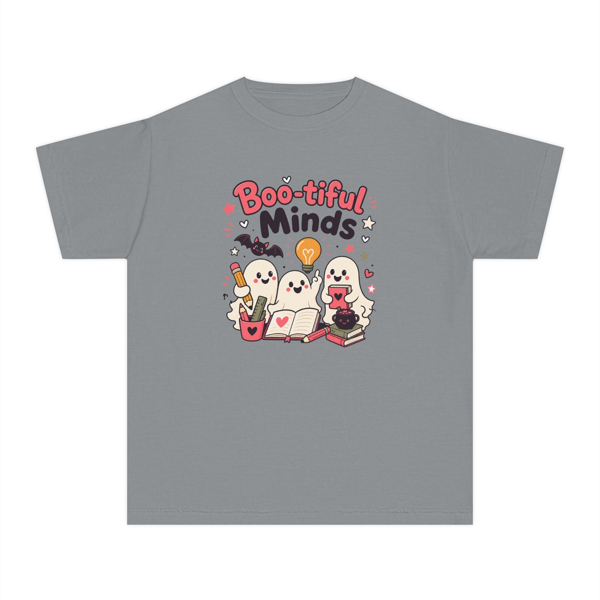 Boo-tiful Minds Youth Halloween Learning Tee 👻💡
