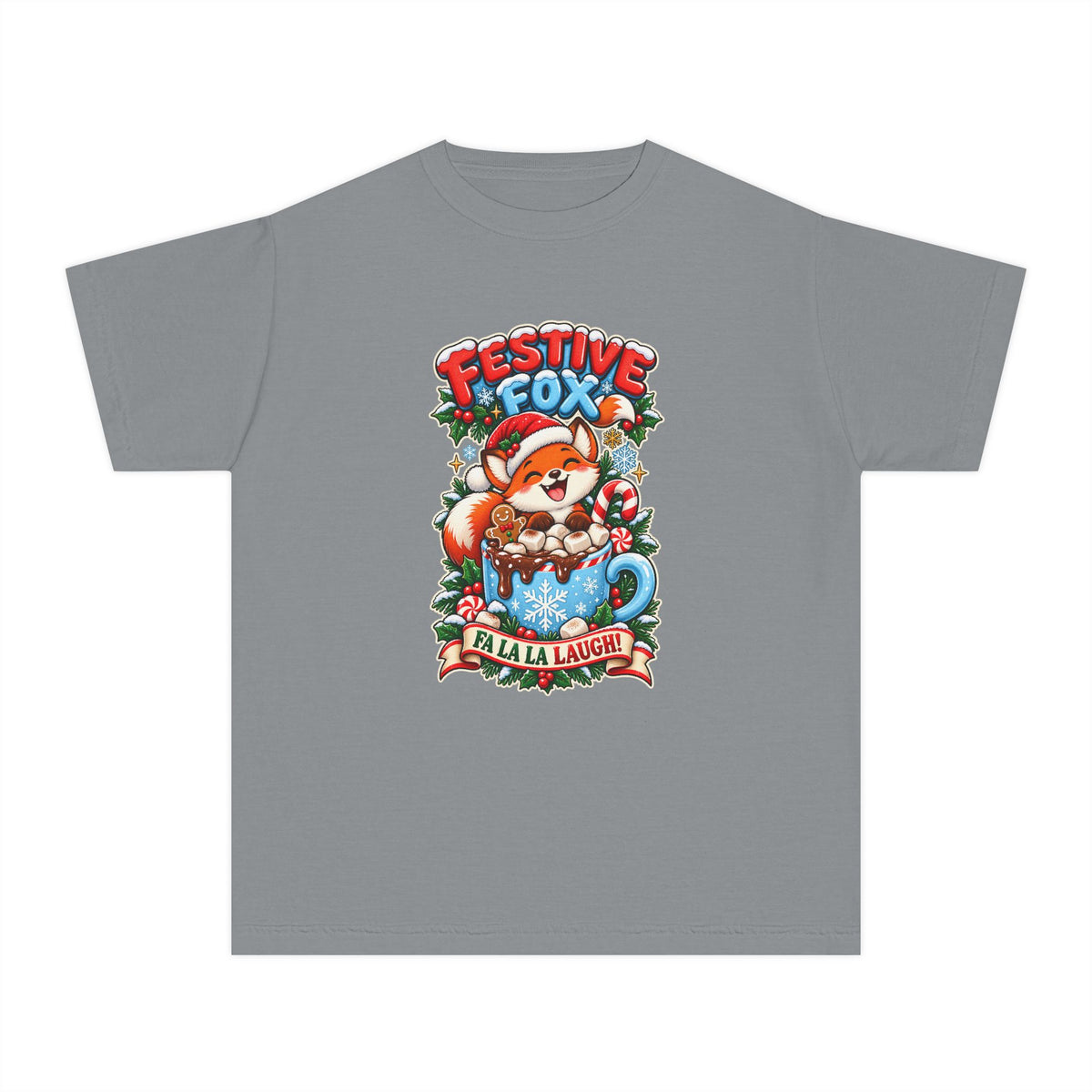 Festive Fox “Fala La Laugh!” Youth Christmas Tee