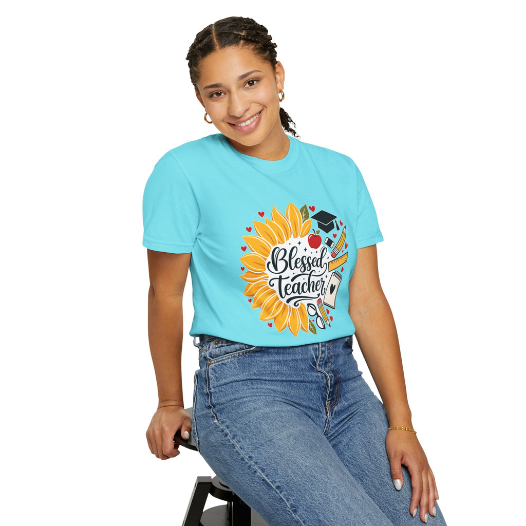 Blessed Teacher Heavyweight Tee 🌻📚✏️
