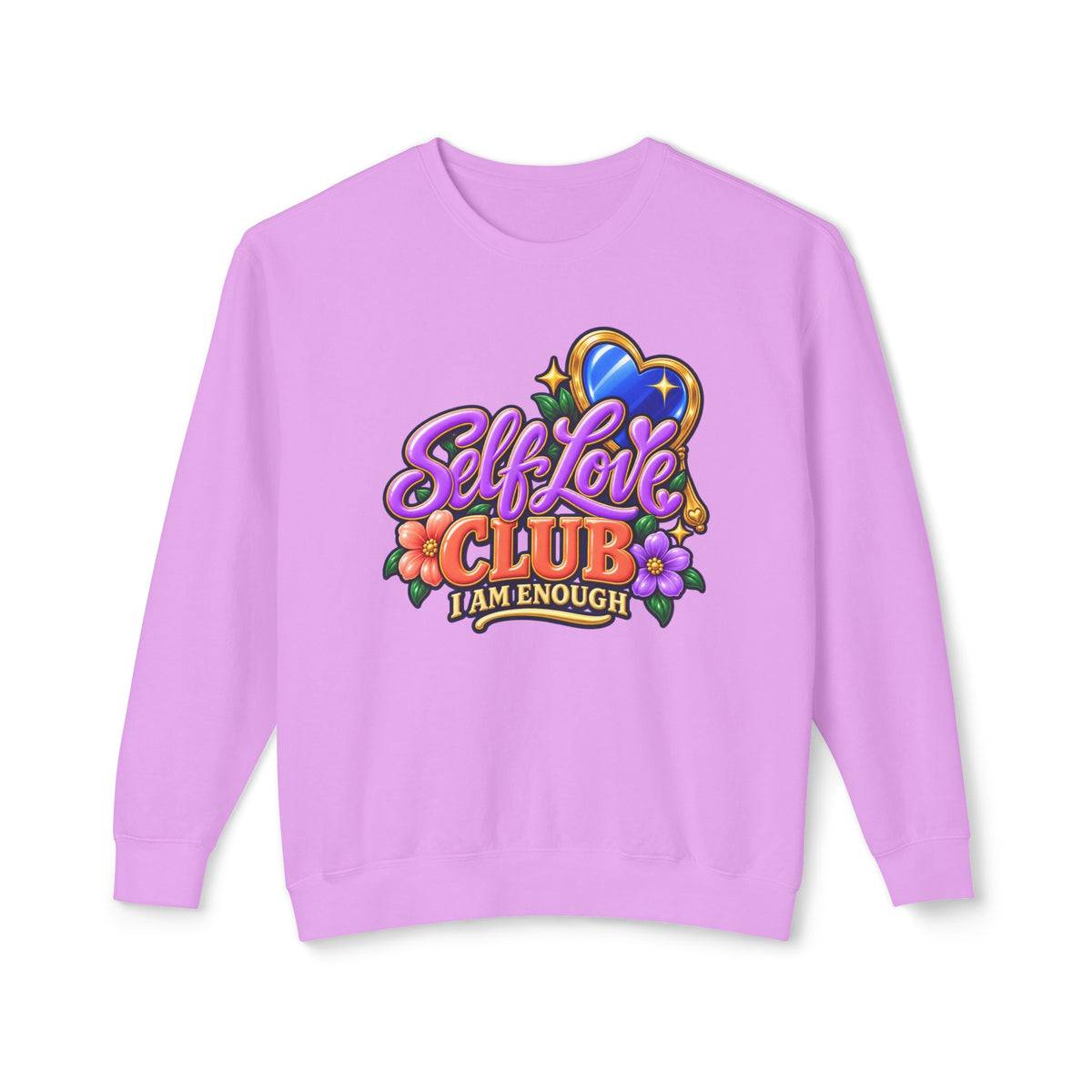 Self Love Club Sweatshirt — "I Am Enough" Graphic Crewneck 💙✨