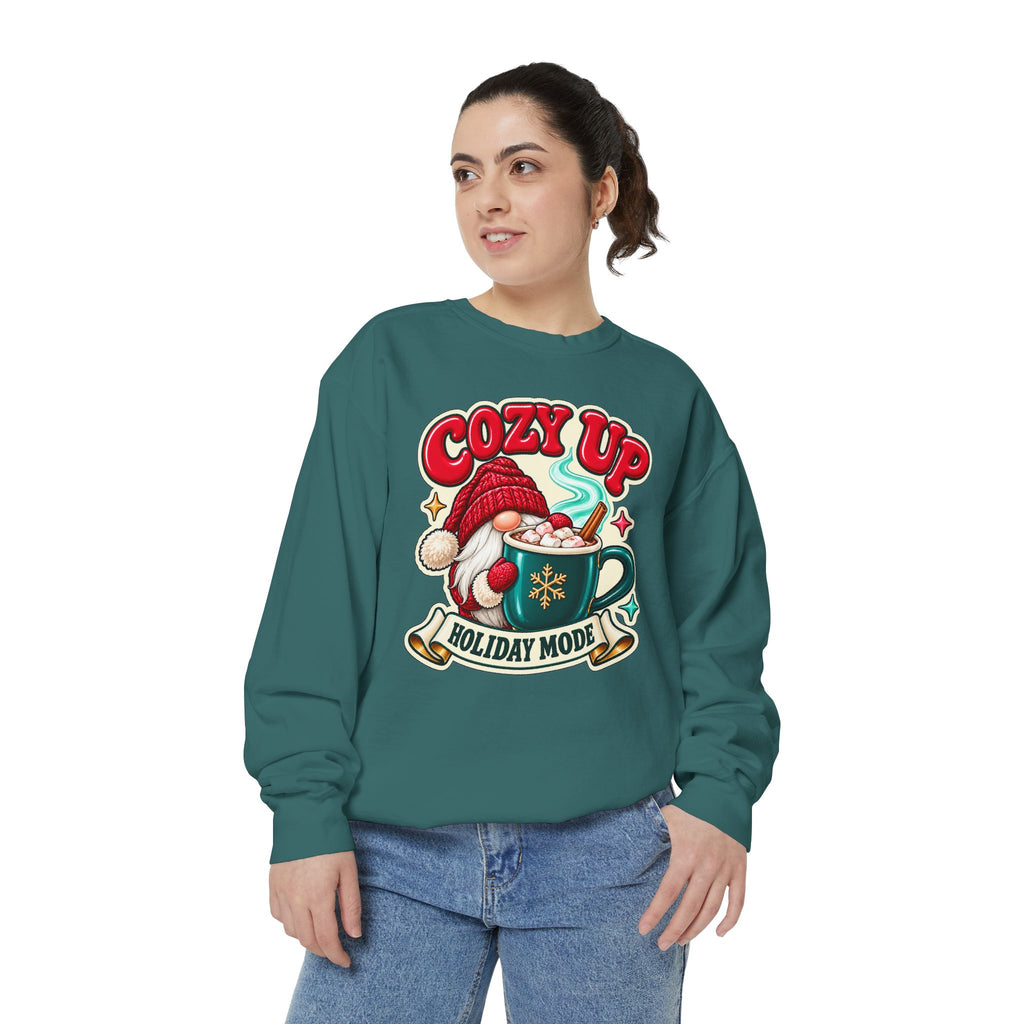 Cozy Up Christmas Mode Gnome Cocoa Sweatshirt