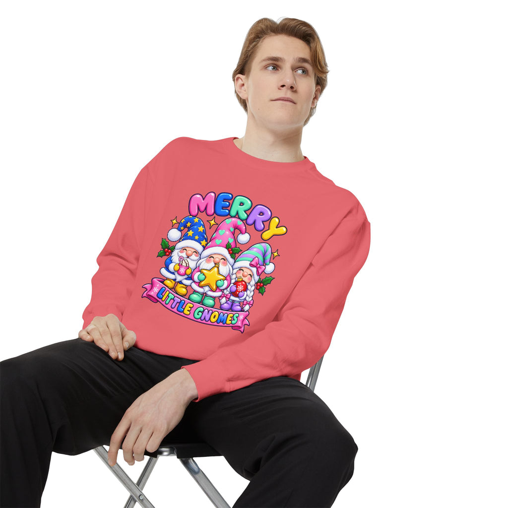 Merry Little Gnomes Sweatshirt Cute Christmas Holiday Crewneck