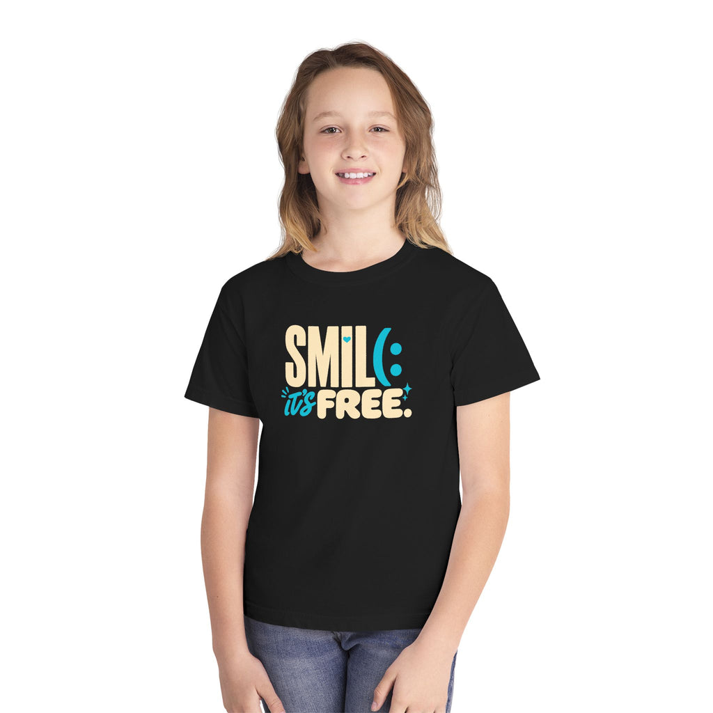 SMILE IT’S FREE! Youth Garment-Dyed Tee