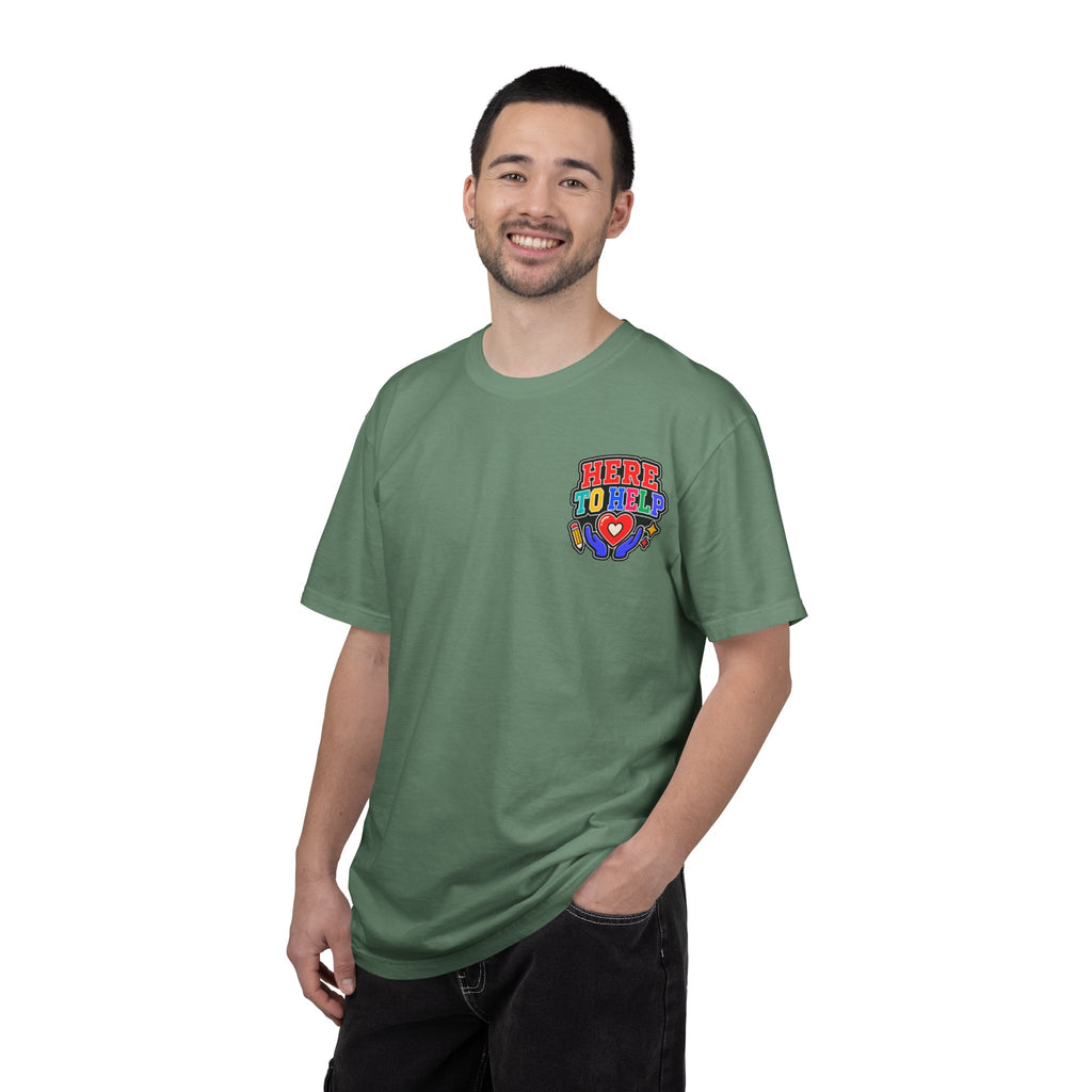 Here to Help School Support Staff Comfort Colors® Tee 🍎✏️