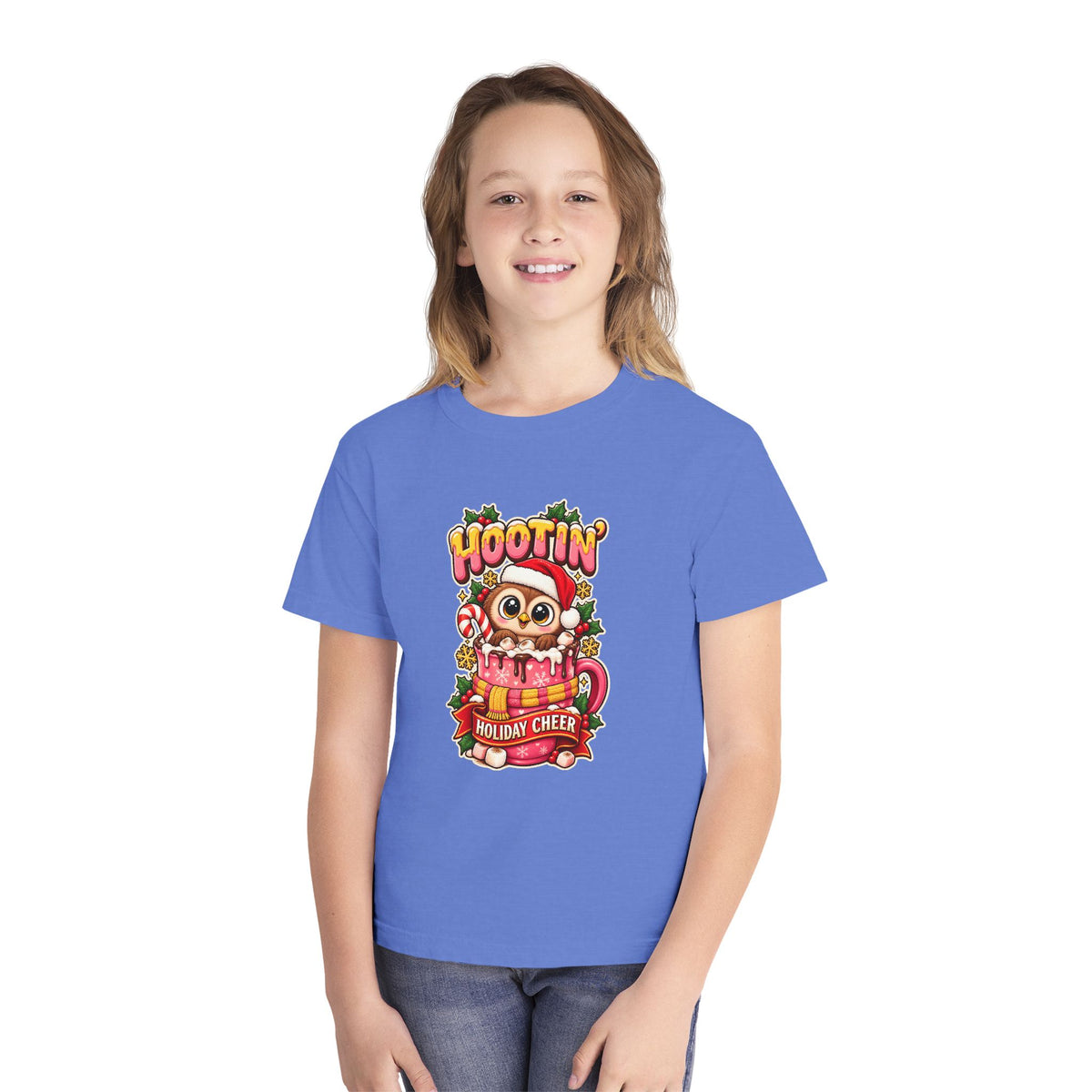 Hootin’ Christmas Cheer Youth Tee