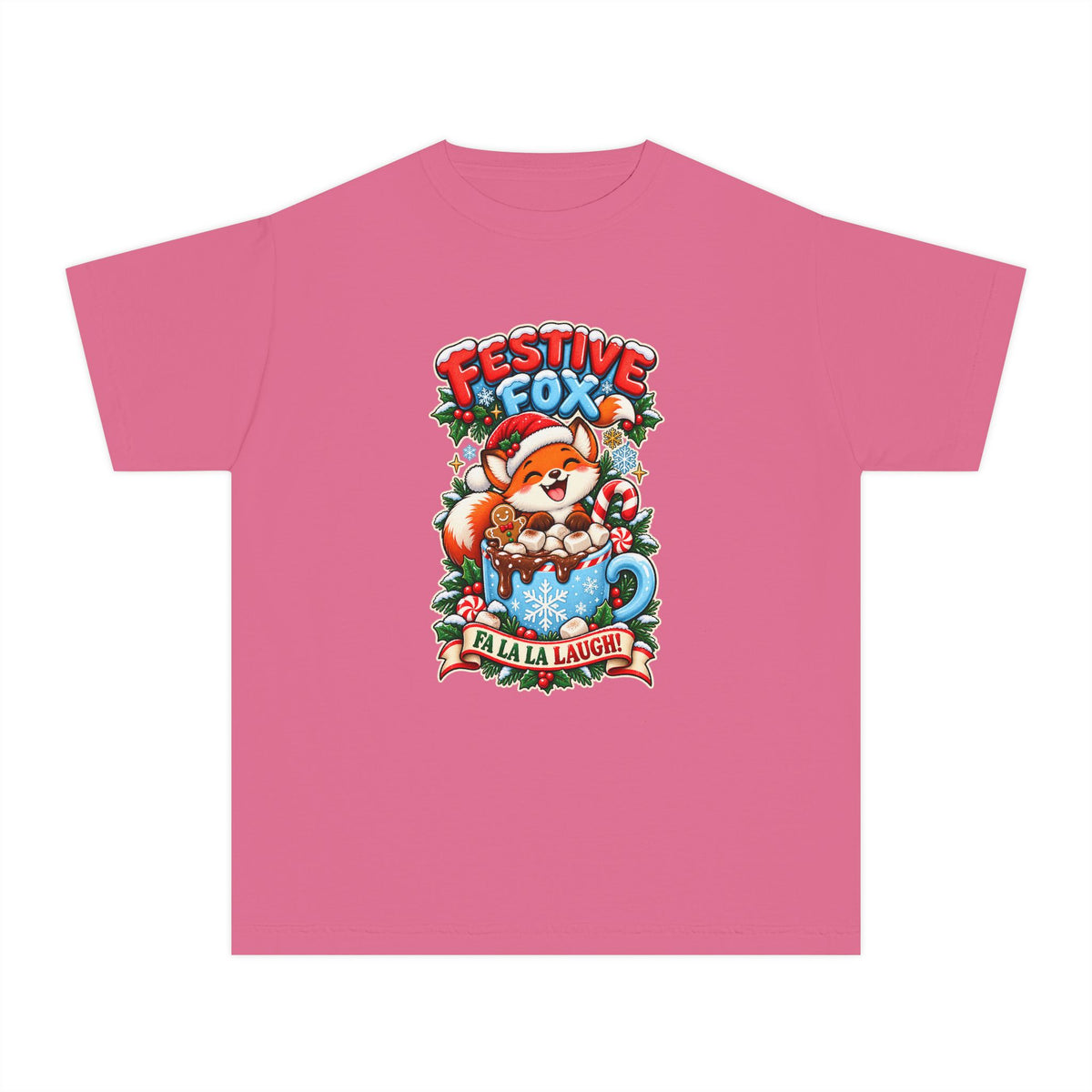 Festive Fox “Fala La Laugh!” Youth Christmas Tee