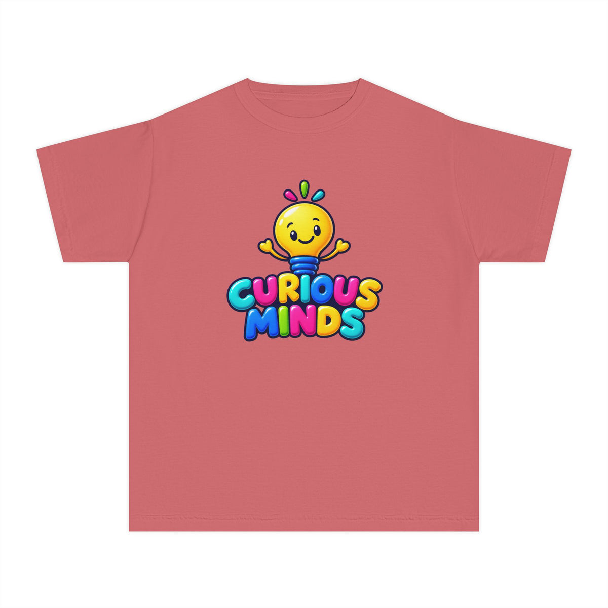 💡 Curious Minds Kids Tee Colorful Happy Character