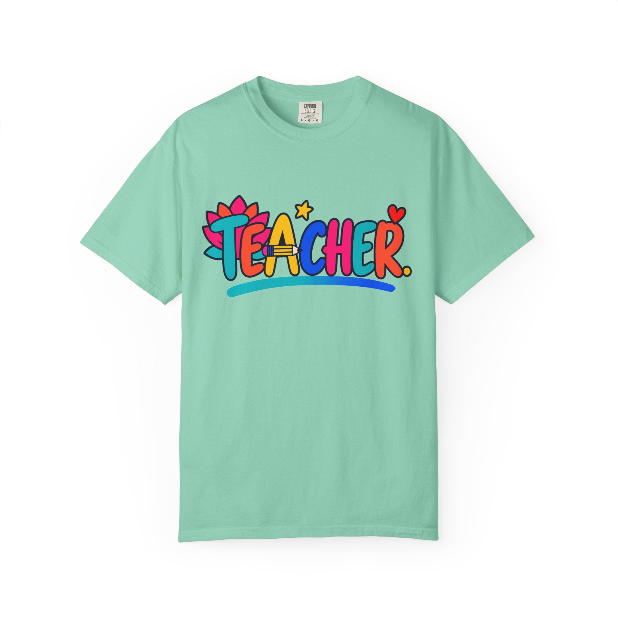 Colorful Teacher Comfort Colors® Heavyweight Tee 🍎✏️