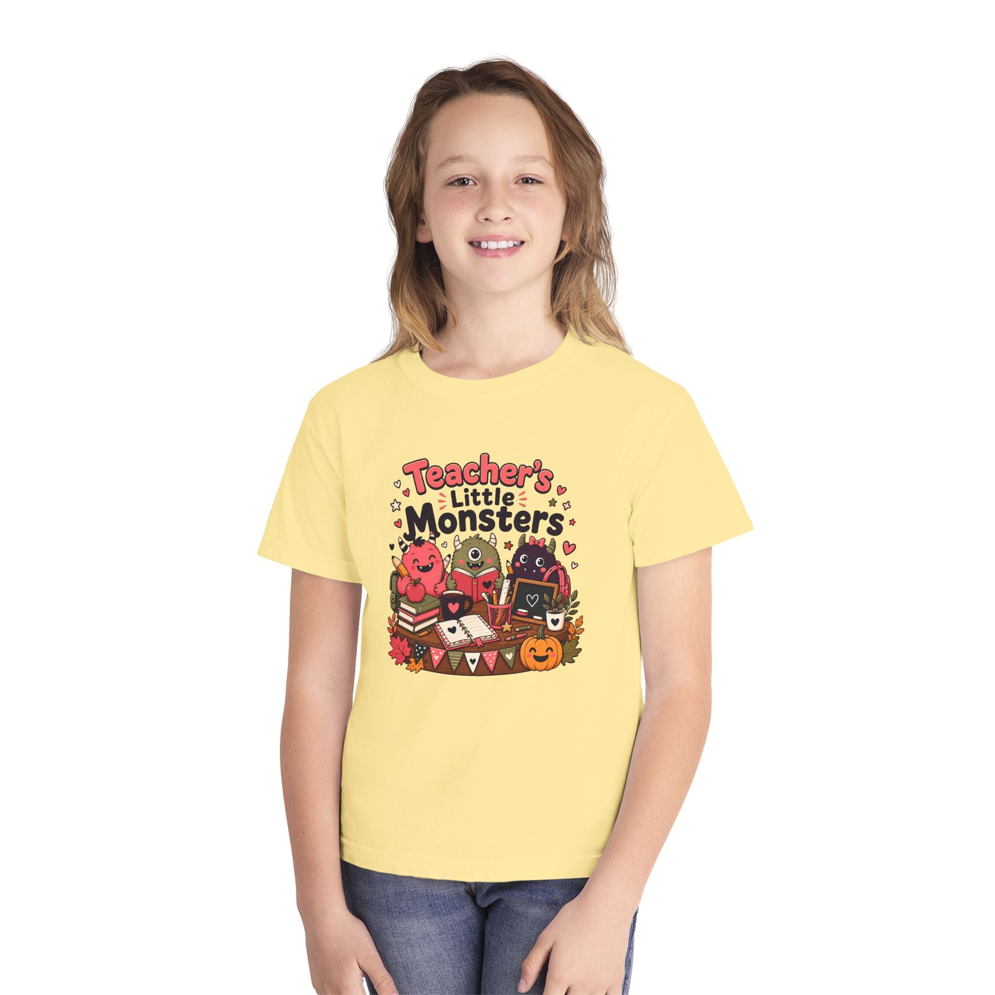 Teacher’s Little Monsters Youth Retro Tee 🍎📚
