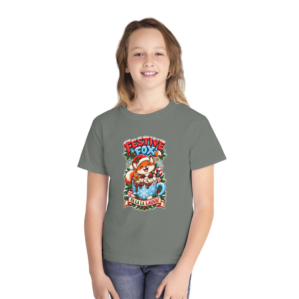 Festive Fox “Fala La Laugh!” Youth Christmas Tee