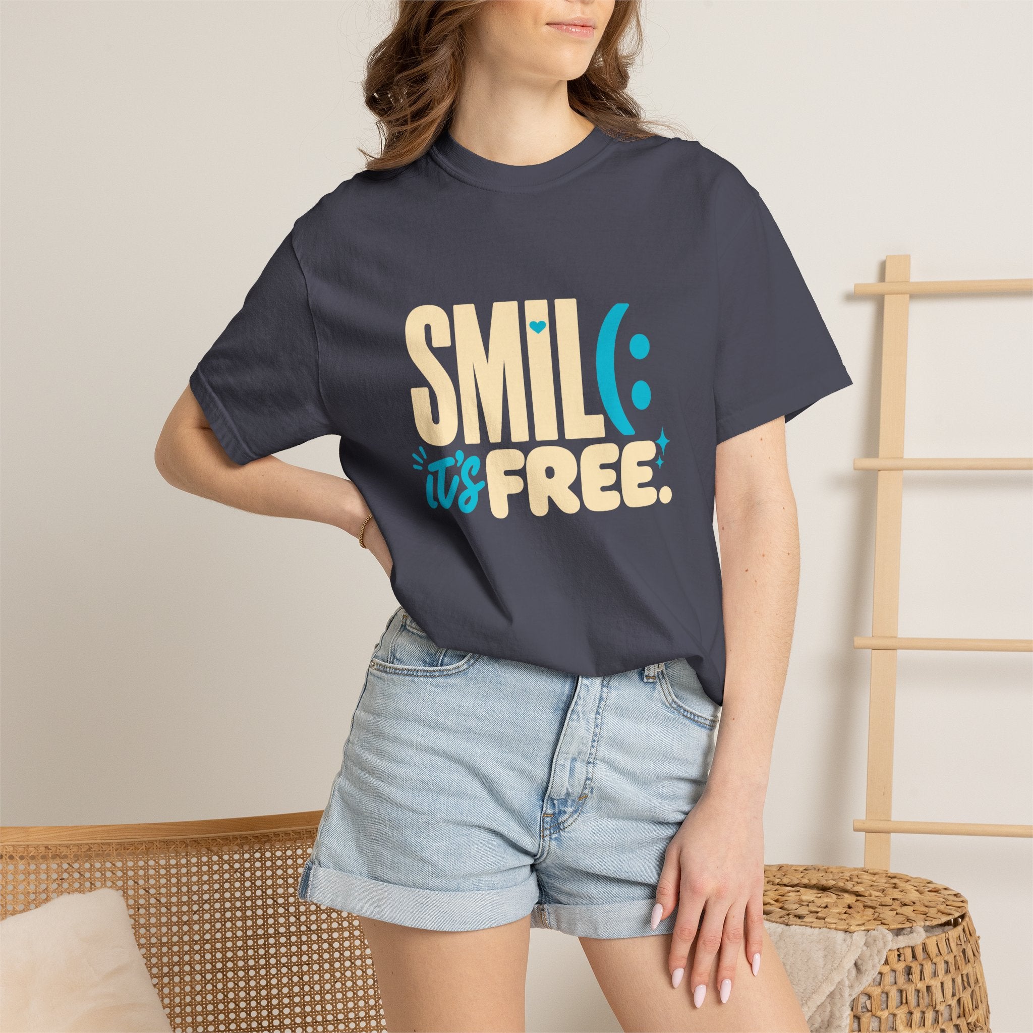 SMIL(: It’s Free Garment-Dyed Graphic Tee