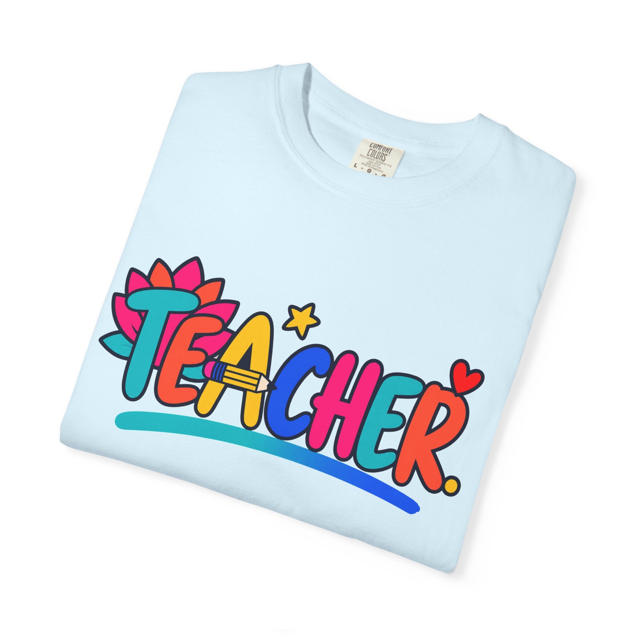 Colorful Teacher Comfort Colors® Heavyweight Tee 🍎✏️
