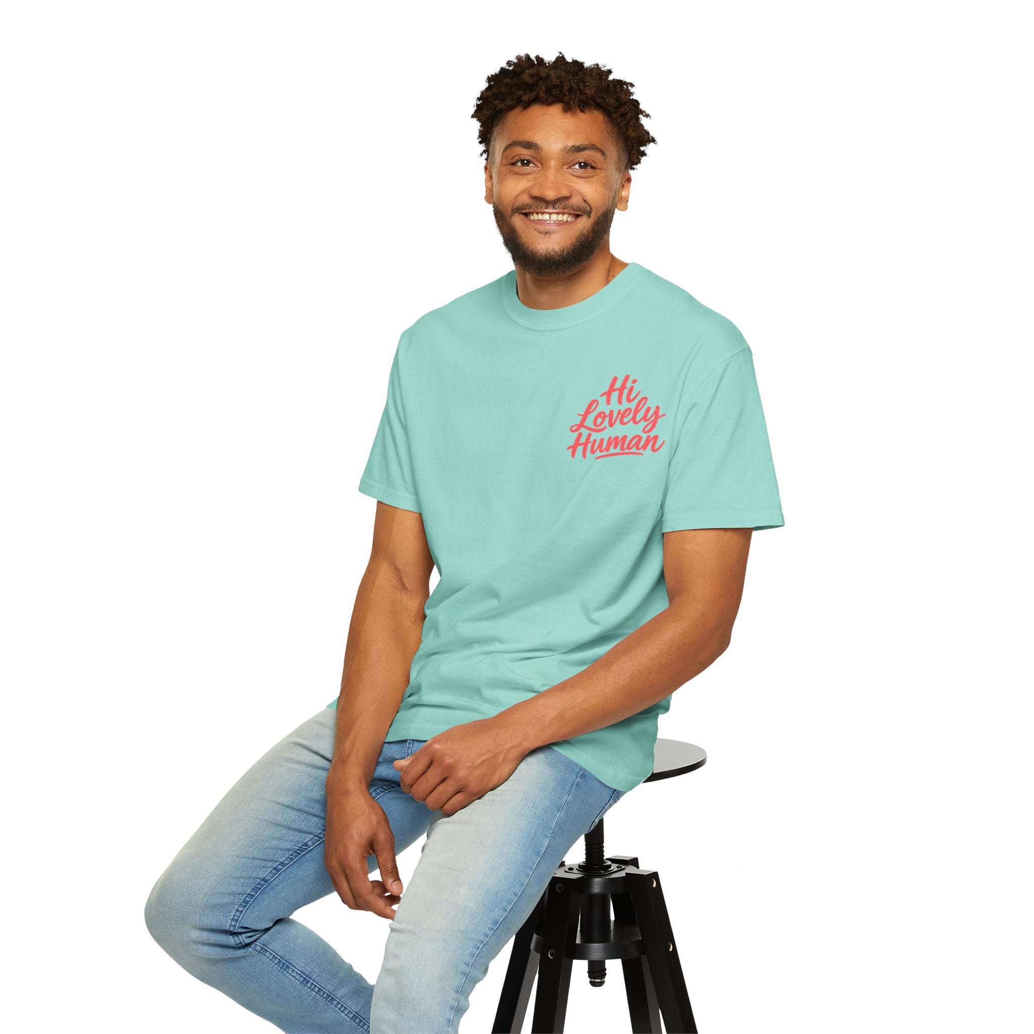 Hi Lovely Human Navy Garment-Dyed Comfort Colors® T-Shirt