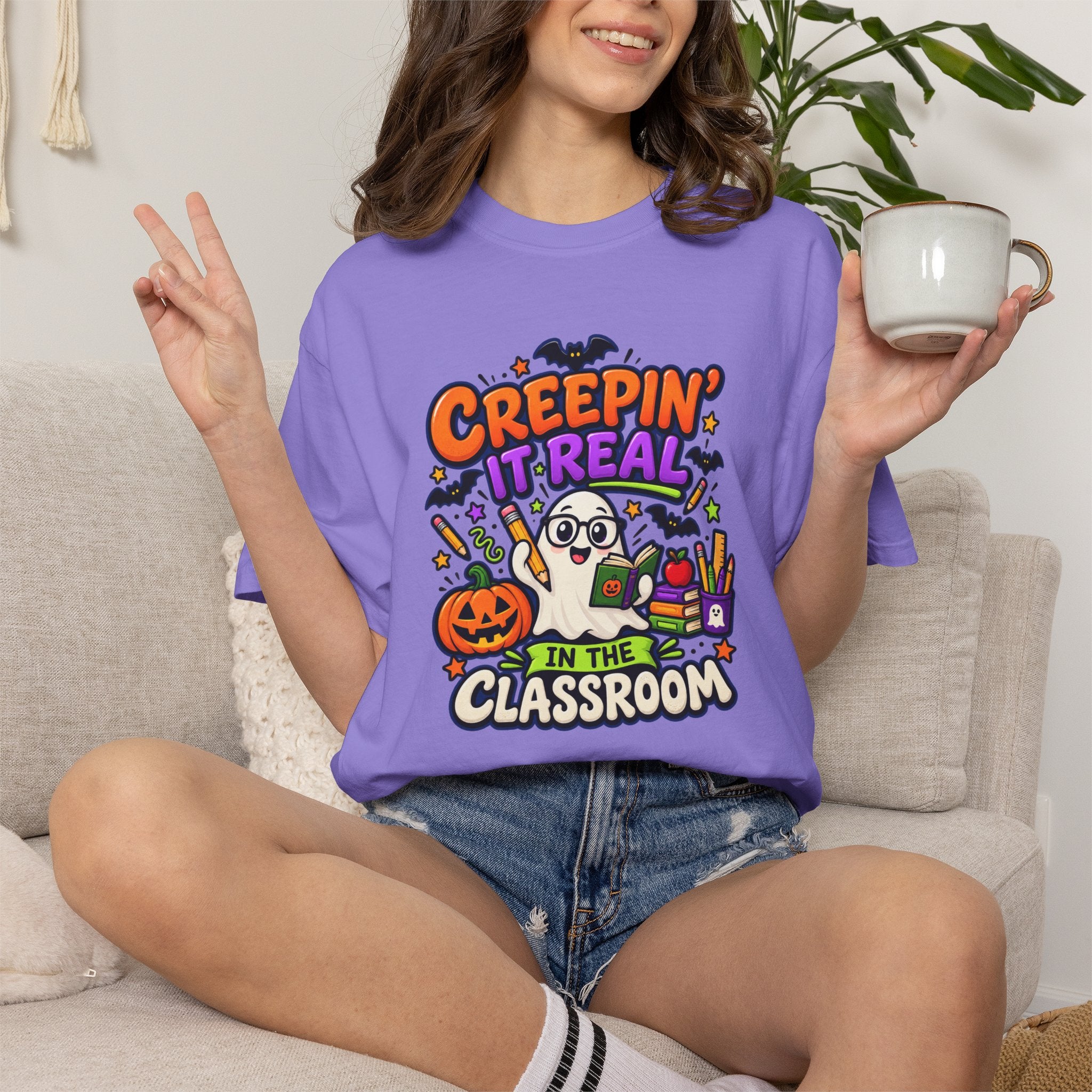 Creepin' It Real in the Classroom Halloween T-Shirt