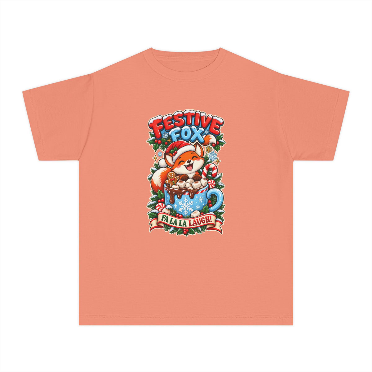 Festive Fox “Fala La Laugh!” Youth Christmas Tee