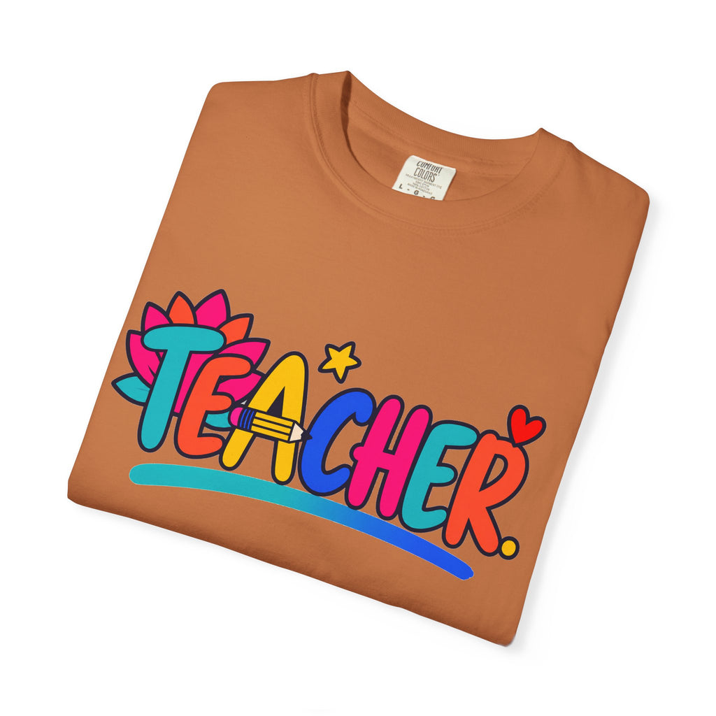 Colorful Teacher Comfort Colors® Heavyweight Tee 🍎✏️