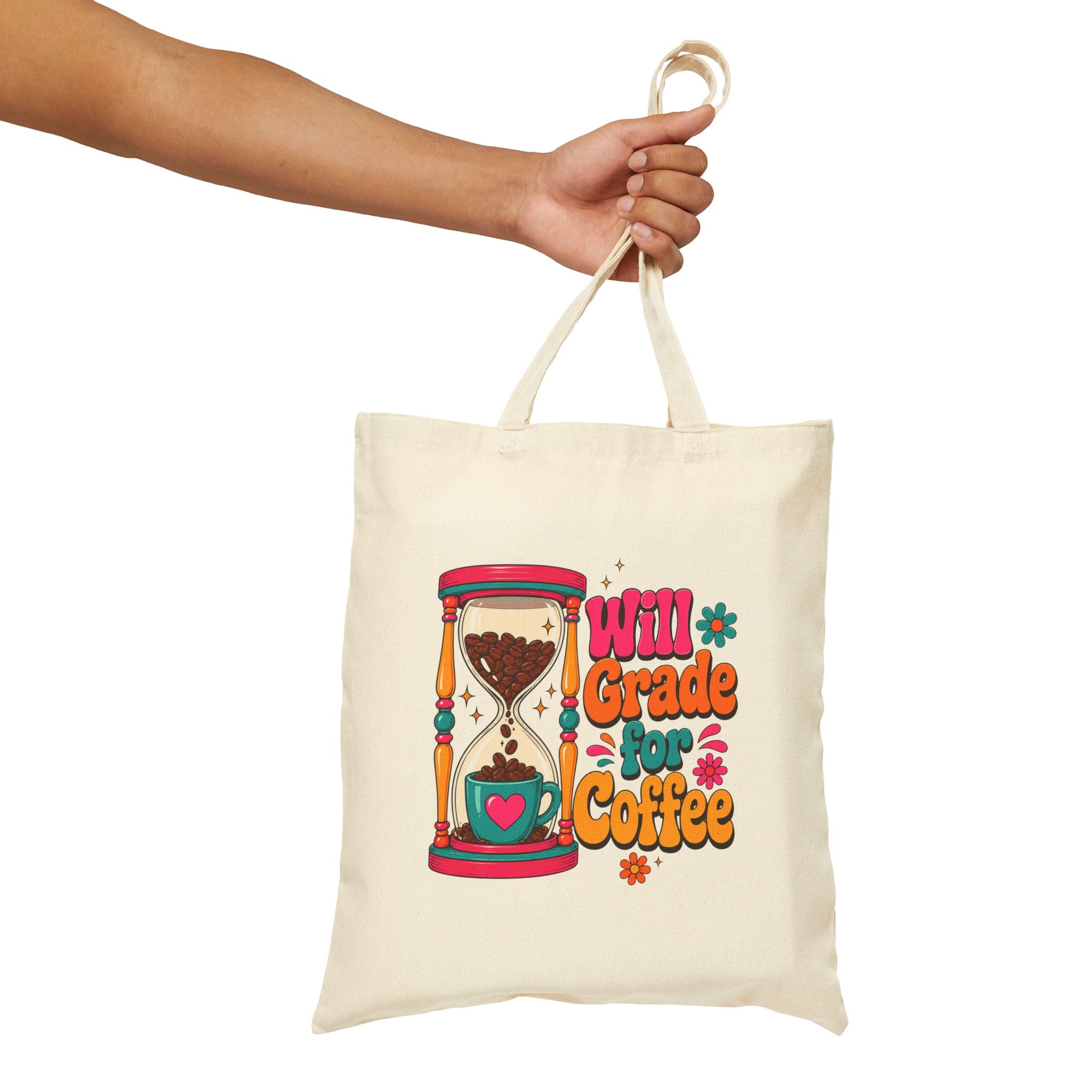 Will Grade for Coffee Retro - Canvas Tote Bag