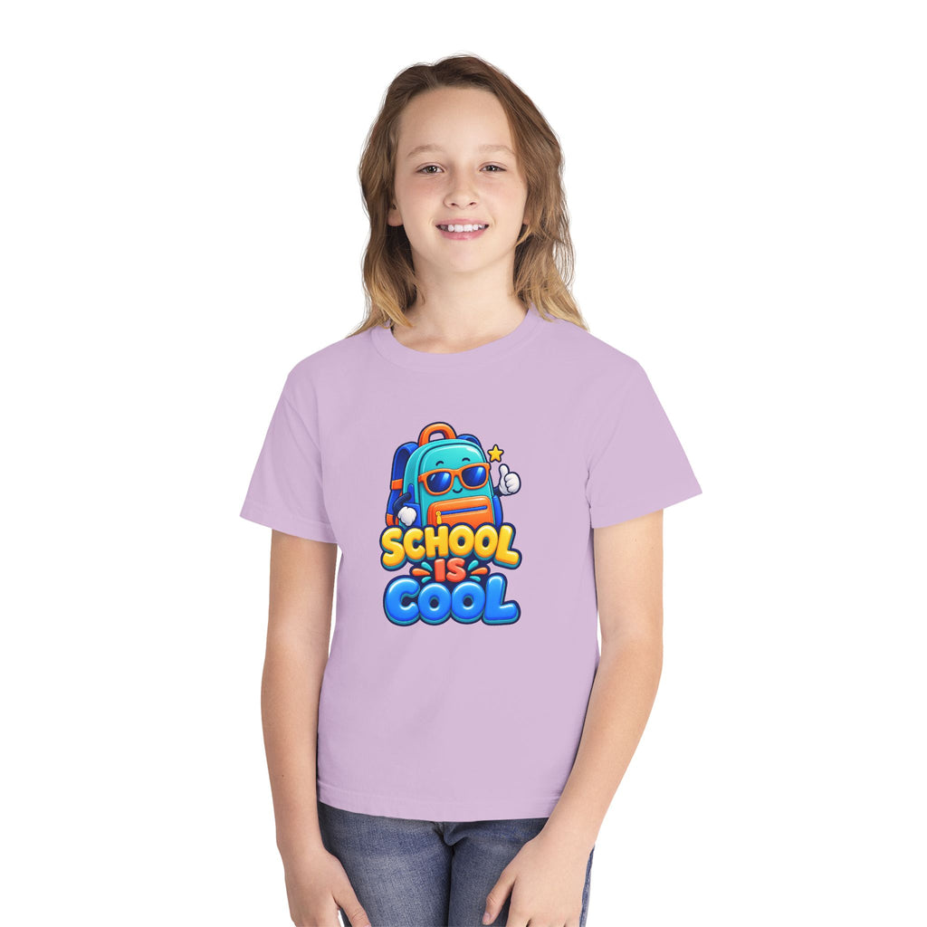 🎒 School Is Cool Backpack Cartoon Kids Tee