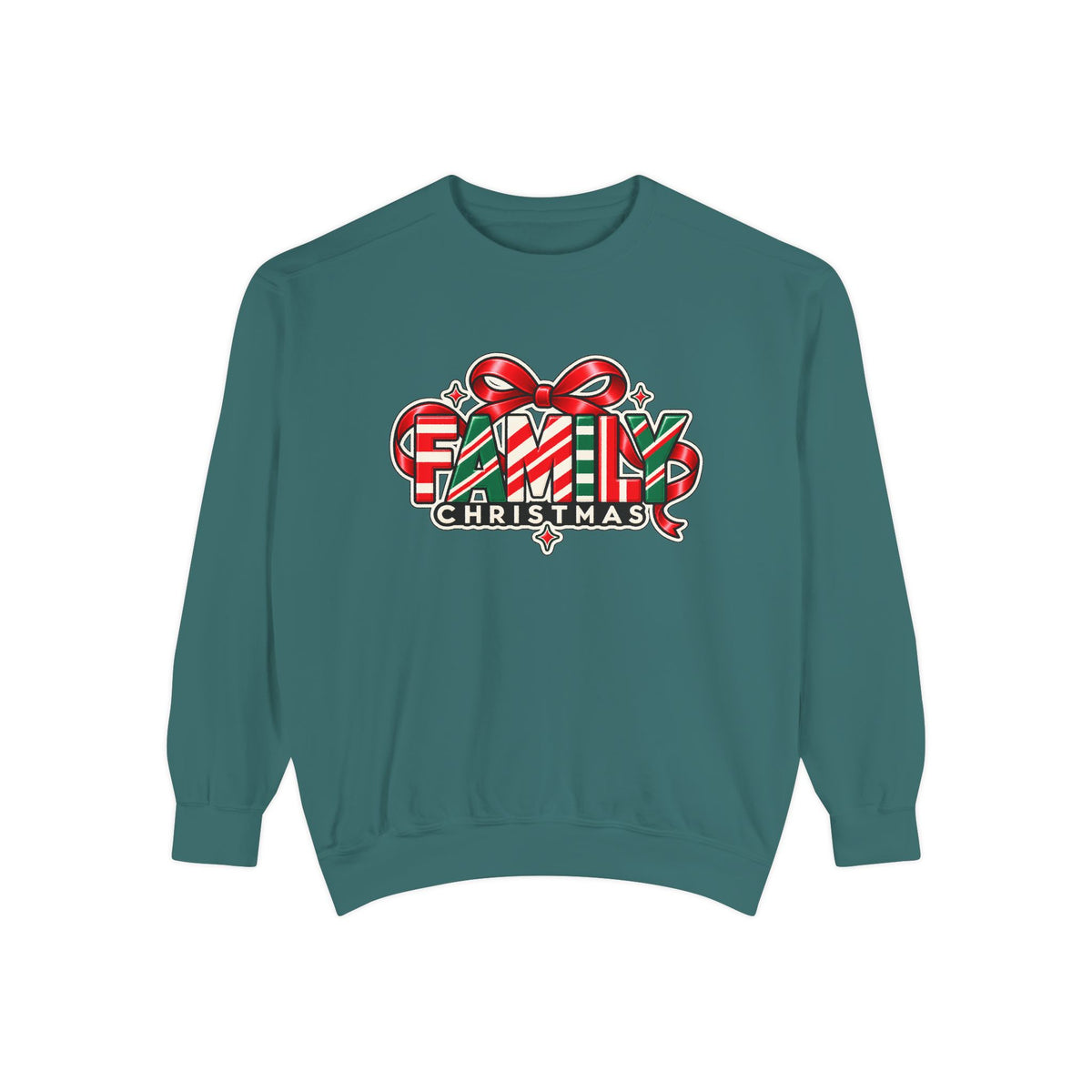 Family Christmas Candy Cane Holiday Sweatshirt