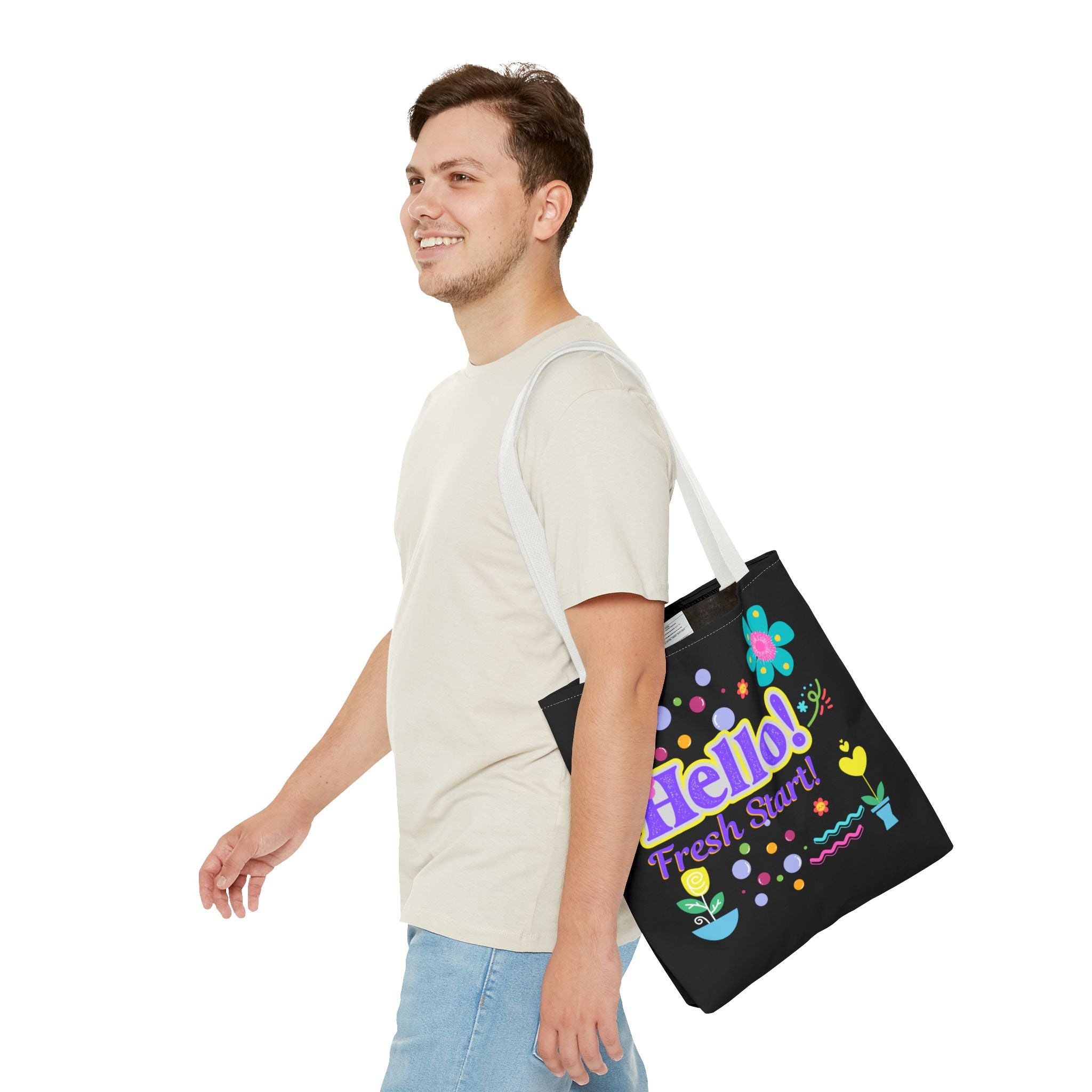 Hello Fresh Start / You've Got This" Retro Two-Sided Tote Bag