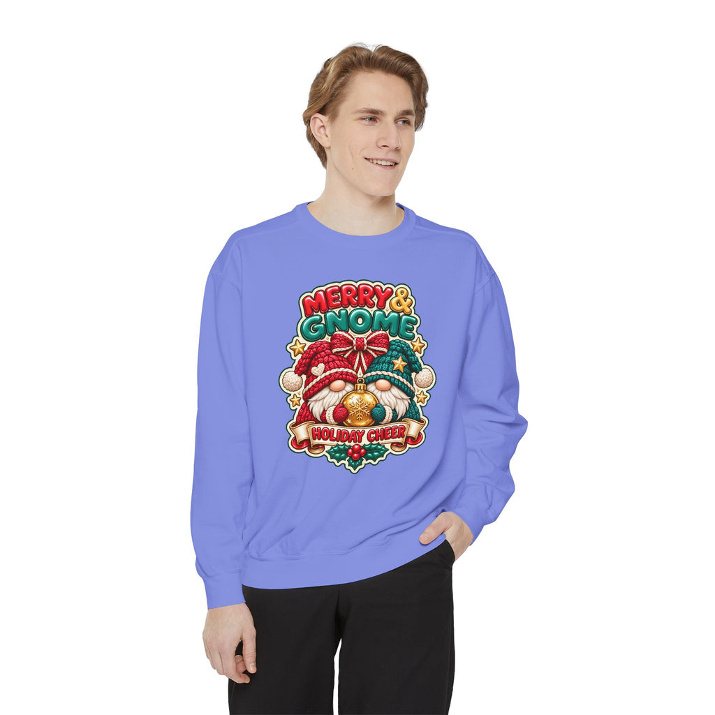 Merry and Gnome Holiday Cheer Sweatshirt — Cute Christmas Design