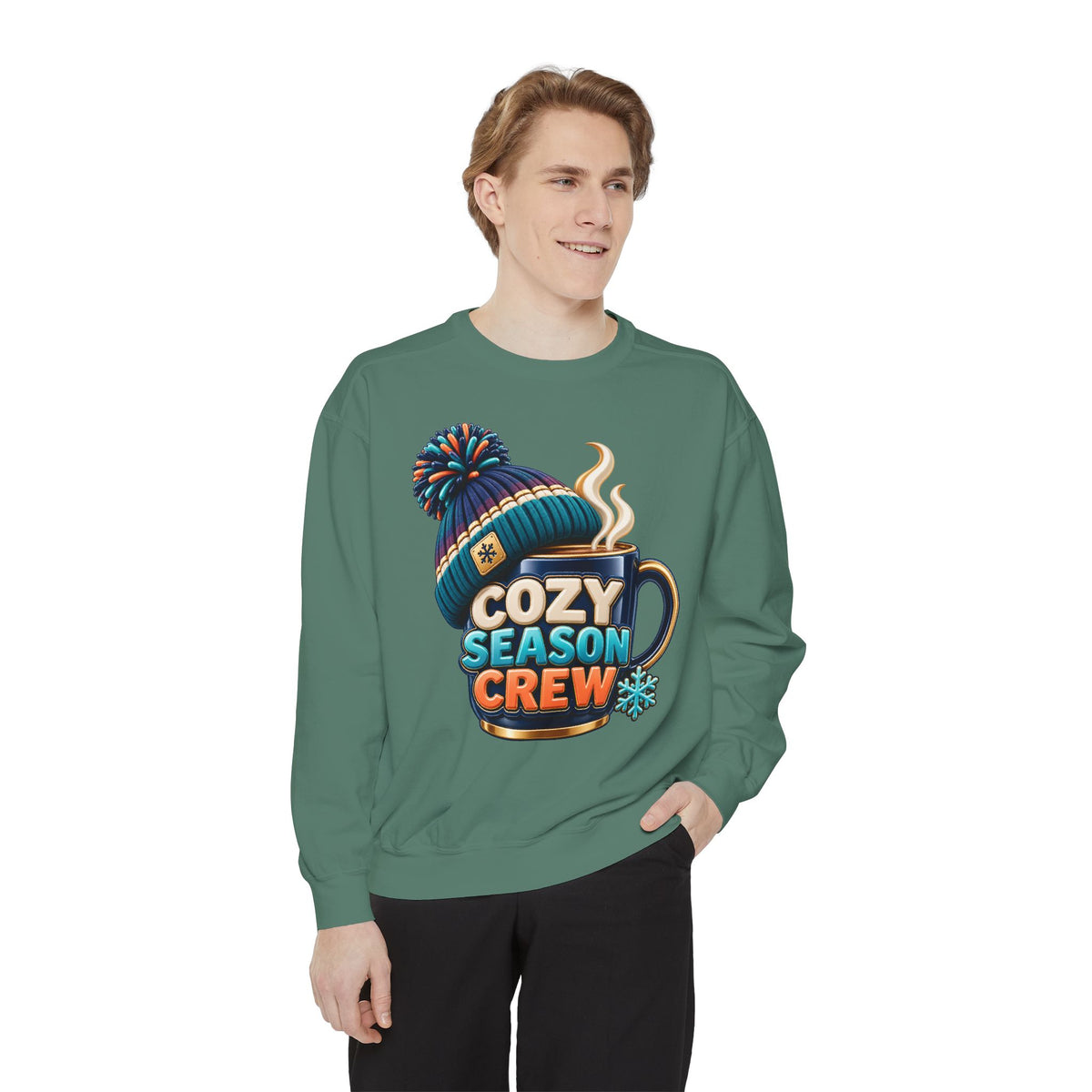 Cozy Season Crew Coffee Lover Sweatshirt ☕️❄️ | Winter Coffee Graphic Pullover