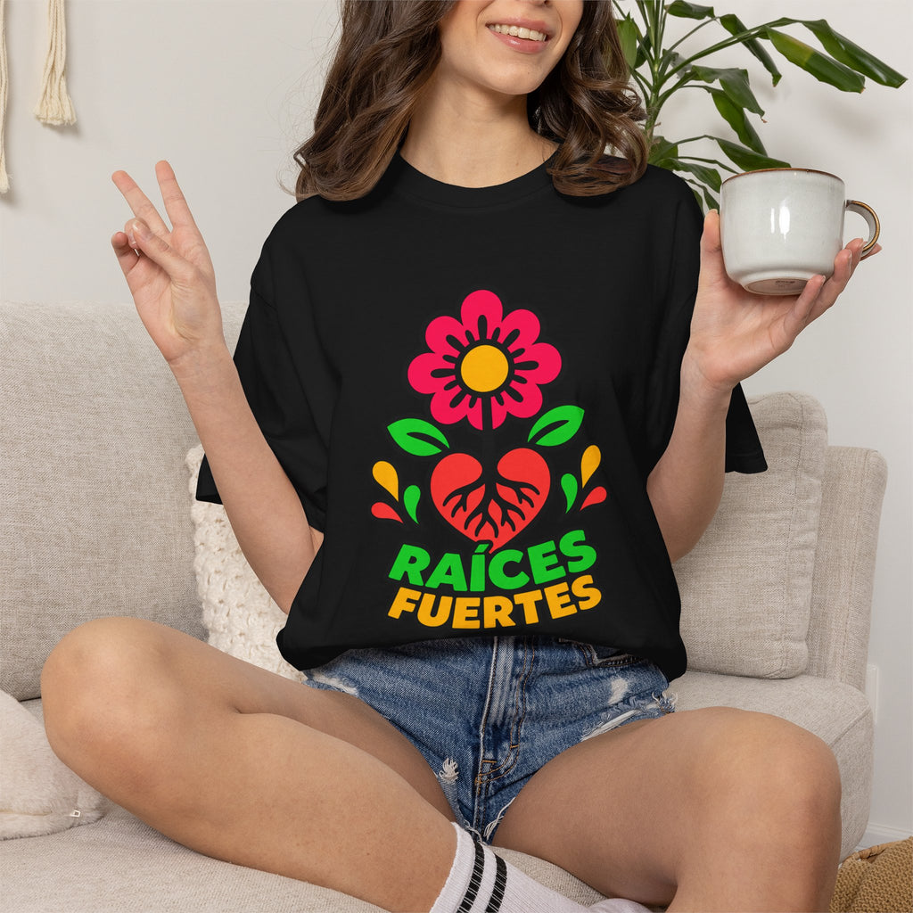 Raíces Fuertes Latino Heritage Heavyweight Tee 🌺❤️