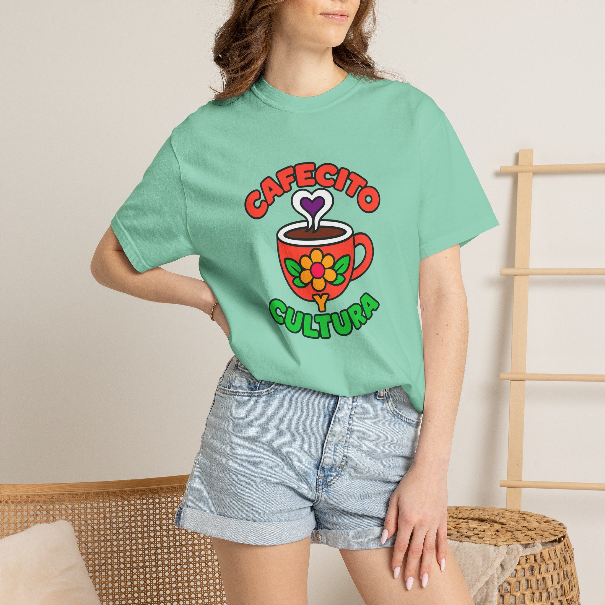 Cafecito Y Cultura Heavyweight Tee ☕🌼
