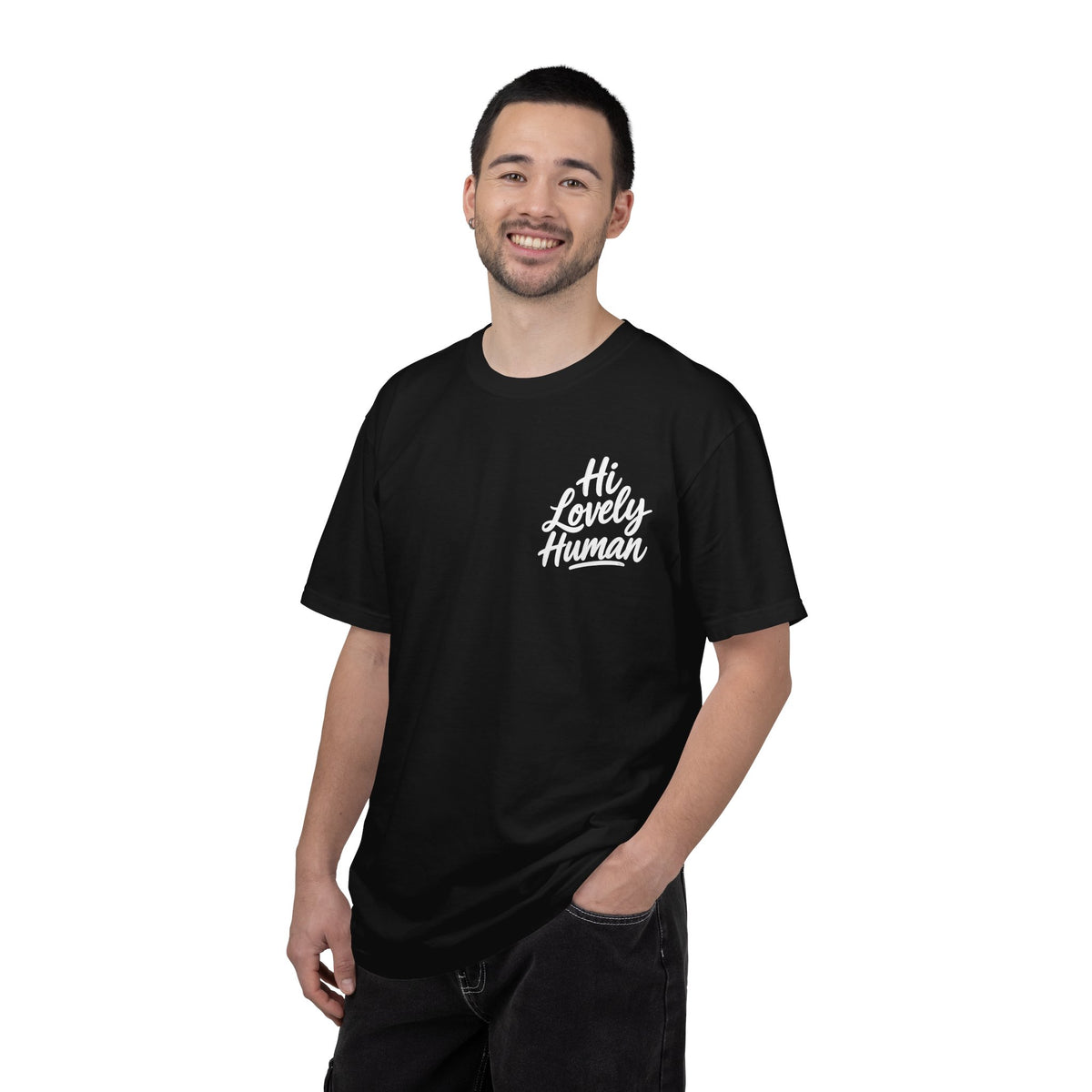 Hi Lovely Human — Inspirational Garment-Dyed Adult T-Shirt