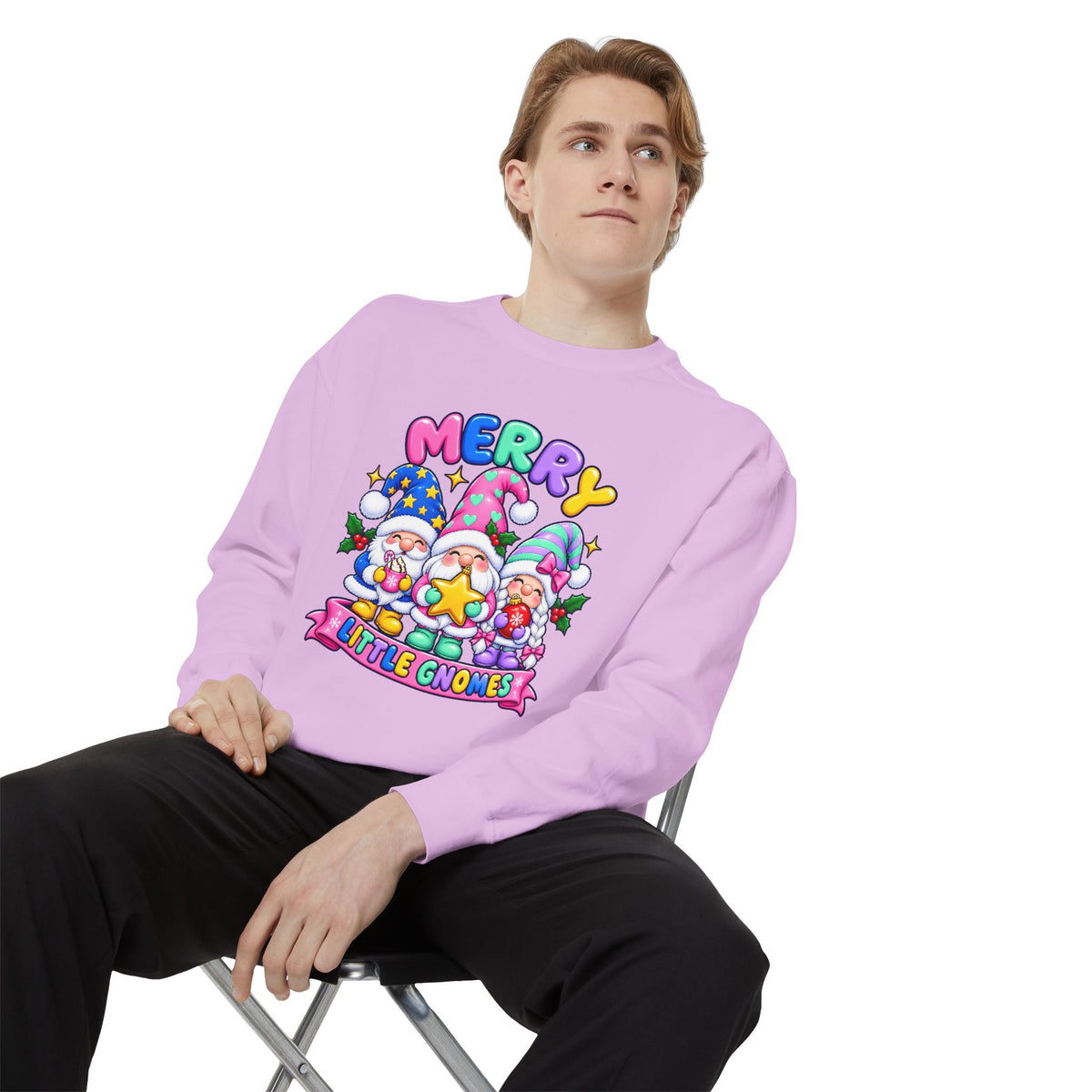 Merry Little Gnomes Sweatshirt Cute Christmas Holiday Crewneck