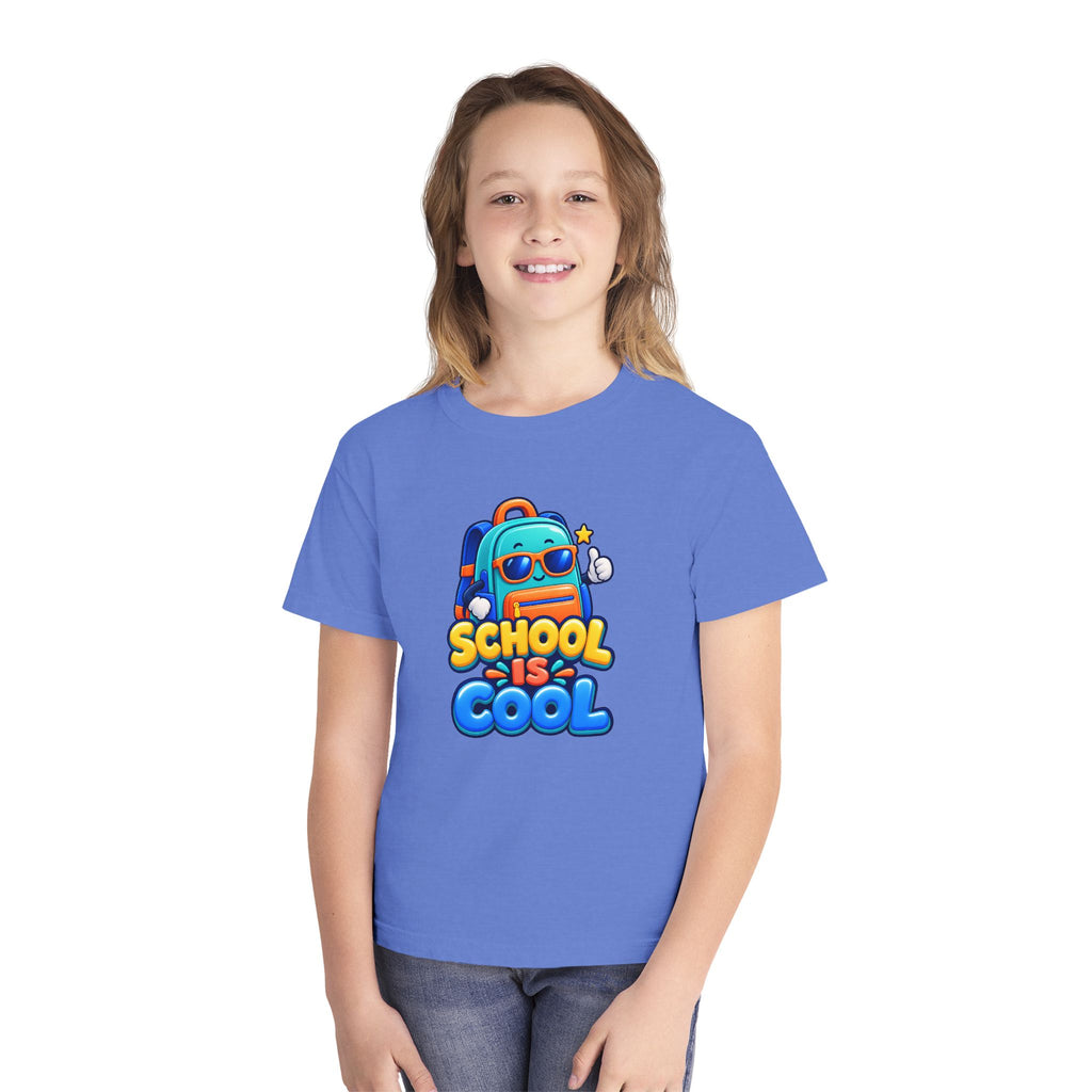 🎒 School Is Cool Backpack Cartoon Kids Tee