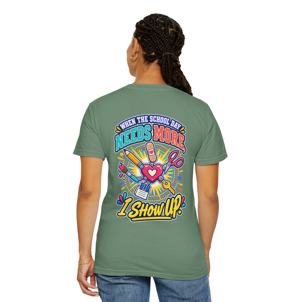Here to Help School Support Staff Comfort Colors® Tee 🍎✏️