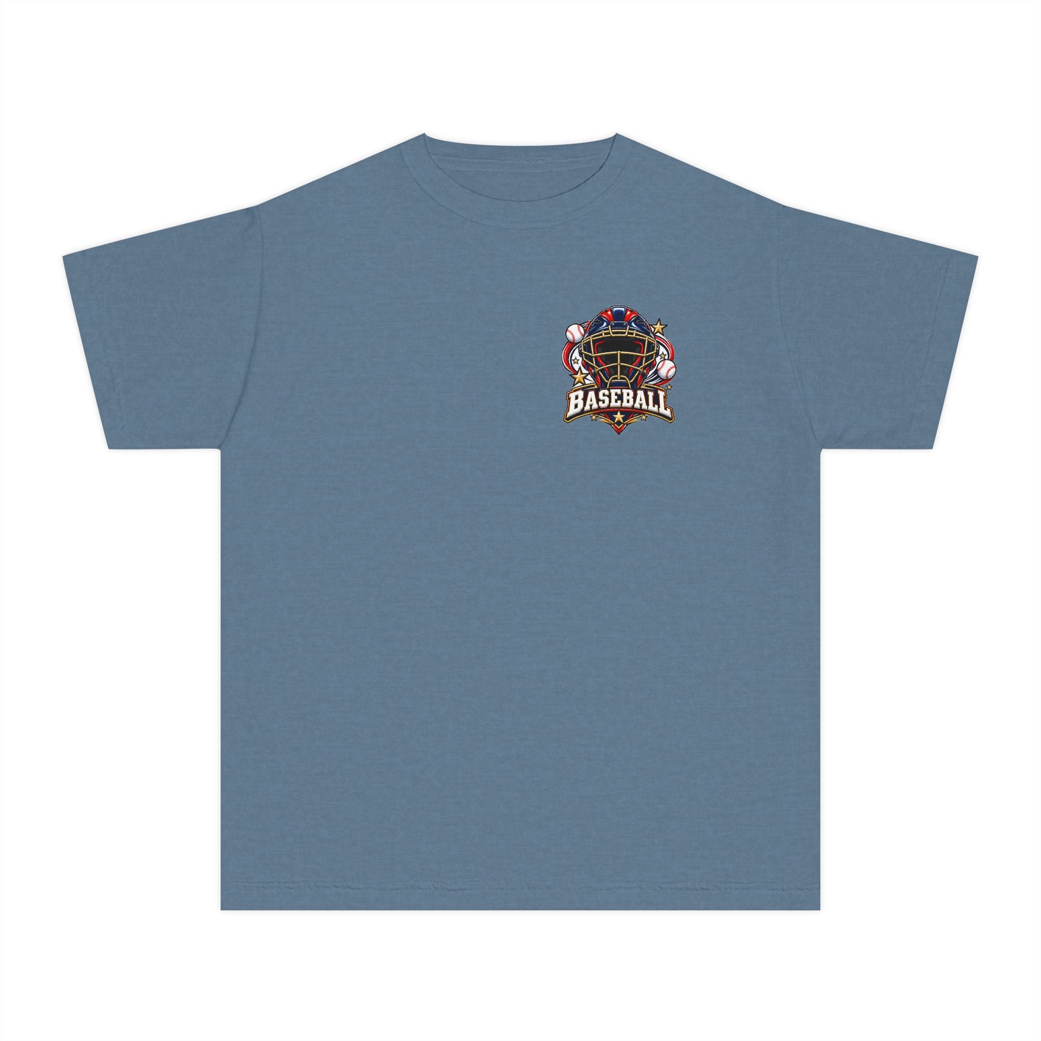 Baseball Catcher Mask Youth Tee — Patriotic Baseball Graphic T‑Shirt  ⚾