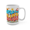 Spread Kindness Floral Mug - Colorful Inspirational Coffee Cup - Positive Gift for Her - Retro Butterfly Mug