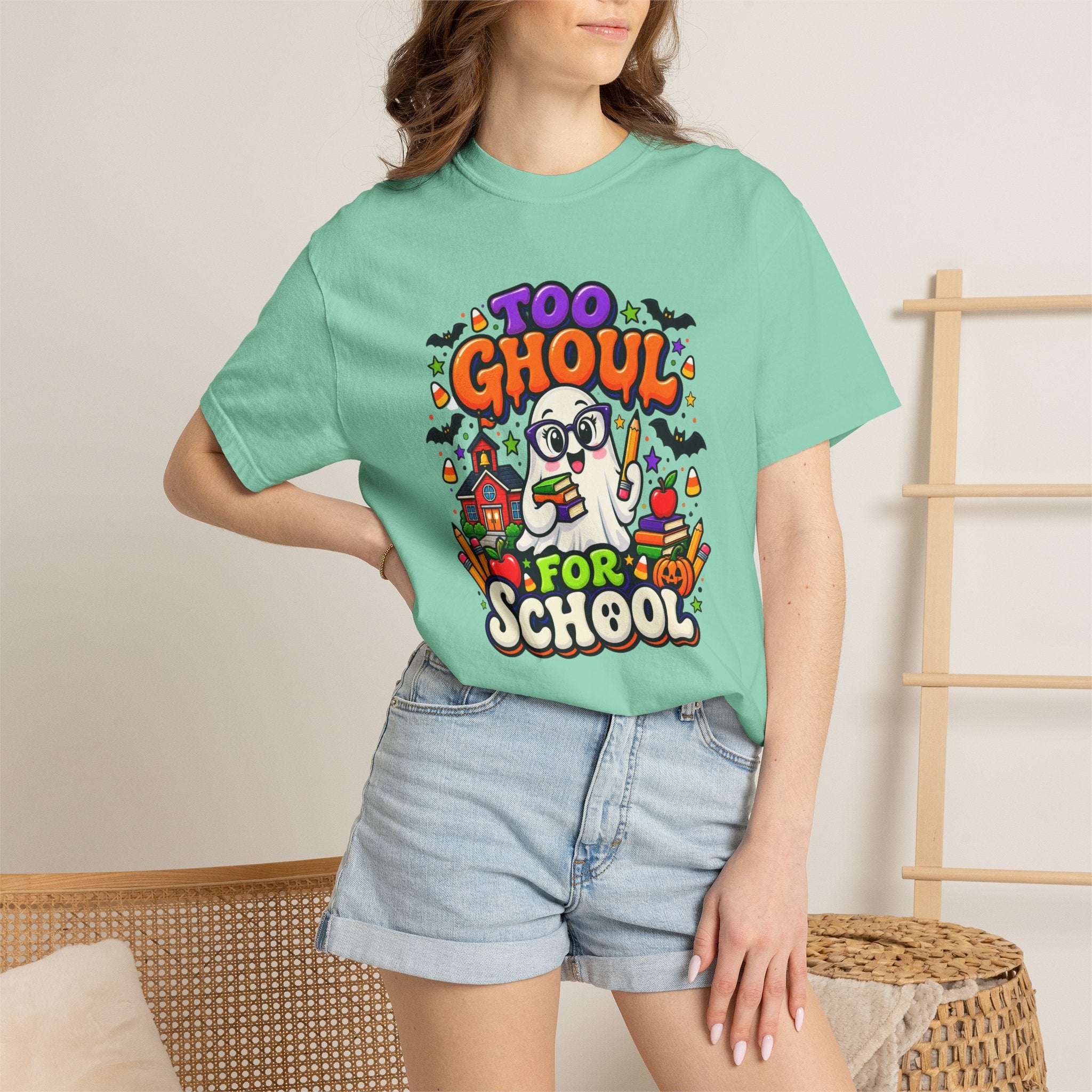 Too Ghoul for School T-Shirt — Cute Halloween Ghost Back-to-School Tee