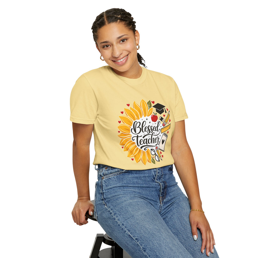 Blessed Teacher Heavyweight Tee 🌻📚✏️