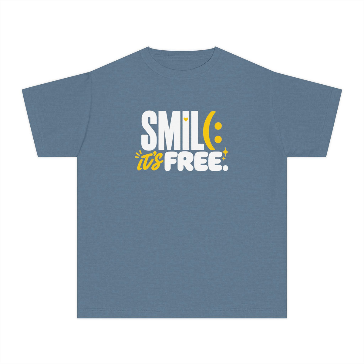 SMILE IT’S FREE! Youth Garment-Dyed Tee