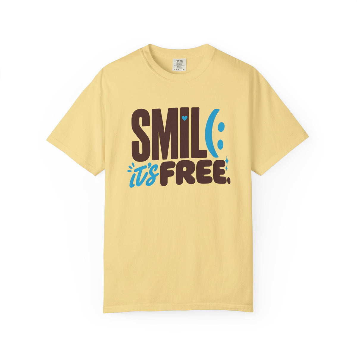 SMILE IT’S FREE! Garment-Dyed Graphic Tee